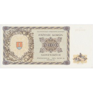 Słowacja, 5.000 koron 1944 - RZADKI i PIĘKNY