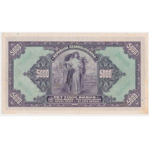 Böhmen und Mähren, 5.000 Kronen 1920 (1943) - MODELL - gedruckt -.