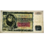 Slovakia, 1.000 Korun 1934 - with overprint - SPECIMEN - RARE