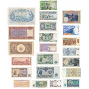 Zestaw, mix banknotów z całego świata (22 szt.)