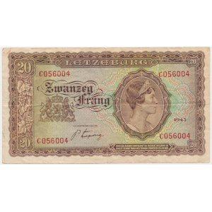 Lucembursko, 20 franků 1943