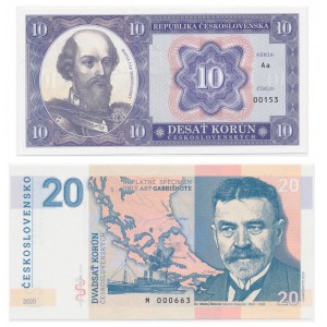 Czech Republic, lot 10-20 Korun 2020 (2 pcs.) - private issues