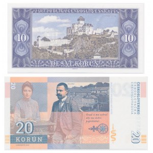 Czech Republic, lot 10-20 Korun 2020 (2 pcs.) - private issues