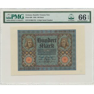 Nemecko, 100 mariek 1920 - PMG 66 EPQ