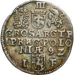 Sigismund III Vasa, 3 Groschen Olkusz 1592 - RARE, ex. Marzęta