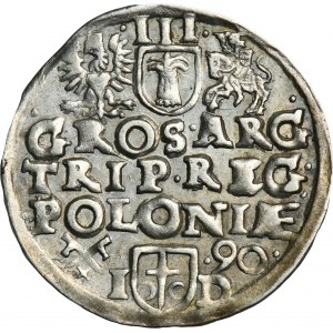 Sigismund III Vasa, 3 Groschen Posen 1590 - ex. Marzęta