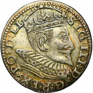 Sigismund III Vasa, 3 Groschen Riga 1594 - LI, ex. Marzęta