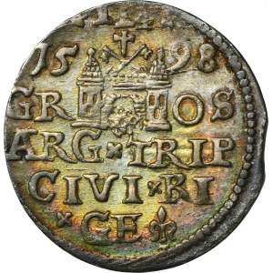 Sigismund III Vasa, 3 Groschen Riga 1598 - ex. Marzęta