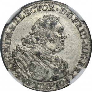 Augustus III of Poland, Groschen Dresden 1740 - NGC AU50