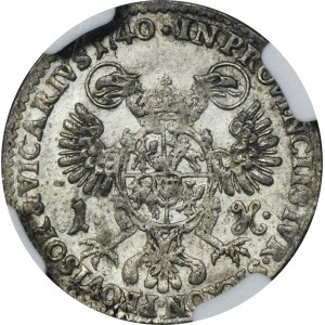 August III Sas, farářský groš Drážďany 1740 - NGC AU50