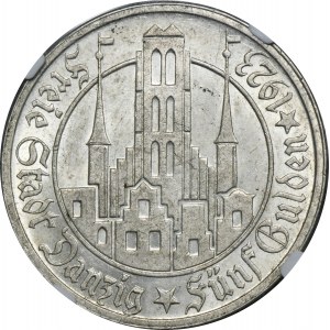 Free City of Danzig, 5 gulden 1923 - NGC AU55