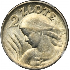 Woman and ears, 2 gold Philadelphia 1924 - NGC AU55 - REFLECTED