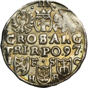 Sigismund III Vasa, 3 Groschen Bromberg 1597 - ex. Marzęta