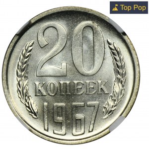 Russia, USSR, 20 Kopeck 1967 - NGC PL66