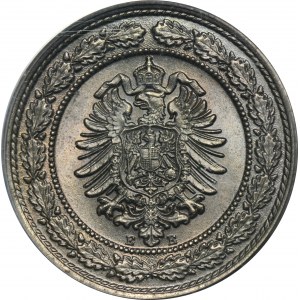 Niemcy, Cesarstwo Niemieckie, 20 Fenigów Muldenhütten 1888 E - PCGS MS65