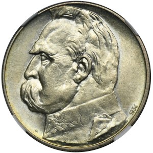 Piłsudski Strzelecki, 10 złotych 1934 - NGC AU58