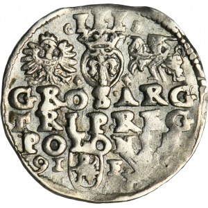 Sigismund III. Wasa, Trojak Lublin 1595 - RZADSZY, ex. Marzęta