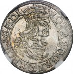 Johannes II. Kasimir, Trojak Krakau 1662 AT - NGC UNC DETAILS - SEHR RAR
