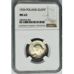 Kobieta i kłosy, 1 złoty Paryż 1924 - NGC MS62