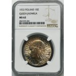 Head of a Woman, 10 gold Warsaw 1933 - NGC MS62