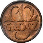 1 grosz 1938 - PCGS MS66 RB