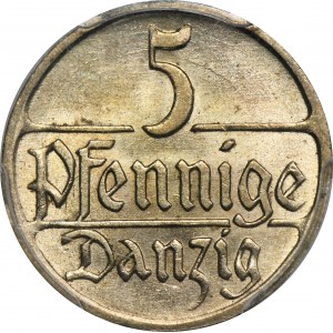 Free City of Danzig, 5 pfennig 1928 - PCGS MS64