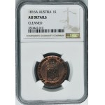 Rakúsko, František II, 1 Krajcar Viedeň 1816 A - NGC AU DETAILY