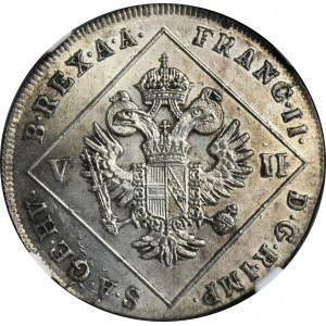 Rakousko, František II., 7 krajcarů Vídeň 1802 A - NGC MS64