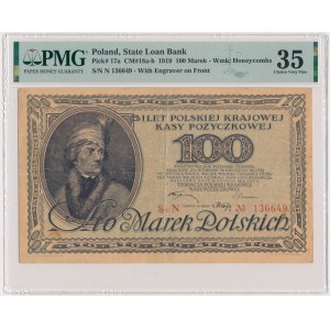 100 marek 1919 - Ser. N - PMG 35