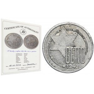 Ghetto Litzmannstadt, 10 mark 1943 Al - with certificate