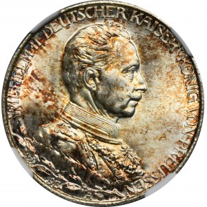 Německo, Pruské království, Vilém II., 2 marky Berlín 1913 A - NGC MS66