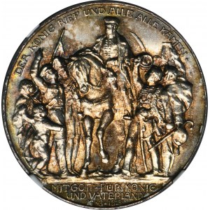Německo, Pruské království, Vilém II., 3 marky Berlín 1913 A - NGC MS63