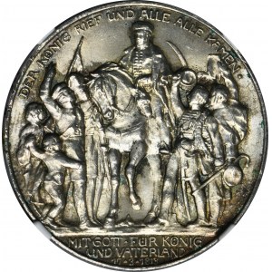 Niemcy, Królestwo Prus, Wilhelm II, 2 Marki Berlin 1913 A - NGC MS63