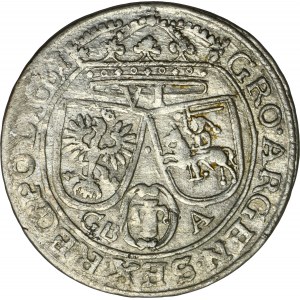 John II Casimir, 6 Groschen Lviv 1661 GBA - RARE, ex. Marzęta