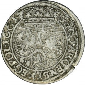 John II Casimir, 6 Groschen Lviv 1661 GBA - RARE, ex. Marzęta