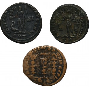 Set, Römisches Reich, Follis (3 Stück).