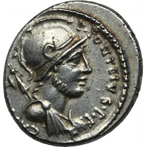 Roman Republic, P. Fonteius P. f. Capito, Denarius - RARE