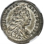 Slezsko, Habsburkové, Karel VI., 3 krajcary Vratislav 1739 - NGC MS62 - vzácné