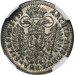 Silesia, Habsburg rule, Karl VI, 3 Kreuzer Breslau 1739 - NGC MS62