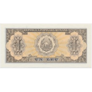Romania, 1 Lei 1952 - red serial