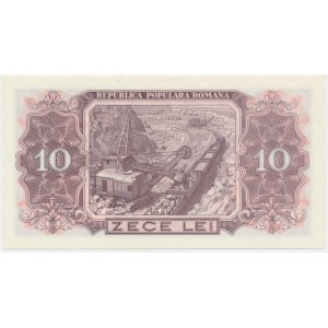 Romania, 10 Lei 1952 - red serial