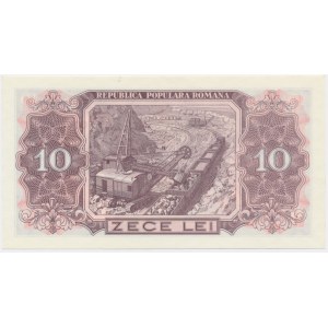Rumunia, 10 lei 1952 - czerwony numerator