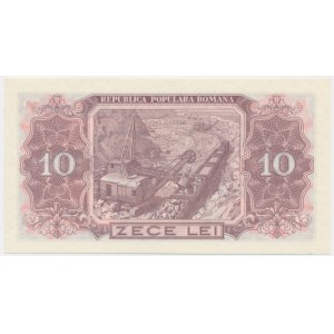 Rumunia, 10 lei 1952 - niebieski numerator