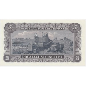 Romania, 25 Lei 1952 - red serial