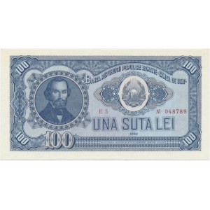 Romania, 100 Lei 1952 - red serial