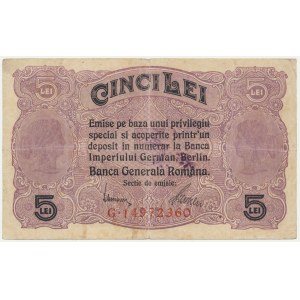 Romania, 5 Lei (1917)