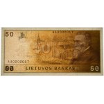 Litauen, 50 Litas 1991 - AA 0000017 - NIEDRIGE NUMMER