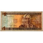 Lithuania, 1 Litas - AAA 0000017 - LOW SERIAL NUMBER