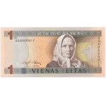 Lithuania, 1 Litas - AAA 0000017 - LOW SERIAL NUMBER