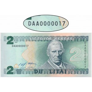 Litauen, 2 Litas 1993 - DAA 0000017 - NIEDRIGE NUMMER